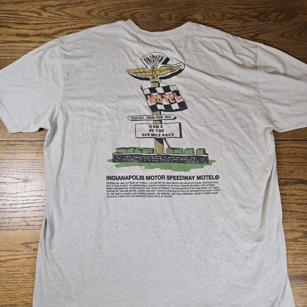 Indianapolis Motor Speedway Racing Motel T Shirt Mens 2XL Indy 500 Graphic